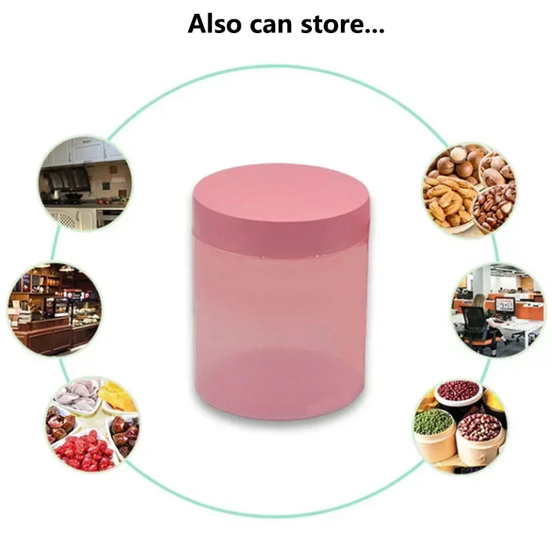 12 pezzi 100-250g barattolo di plastica PET rosa con coperchio a vite contenitori vuoti per crema per il viso comstica vasetti per campioni da viaggio bottiglie riutilizzabili