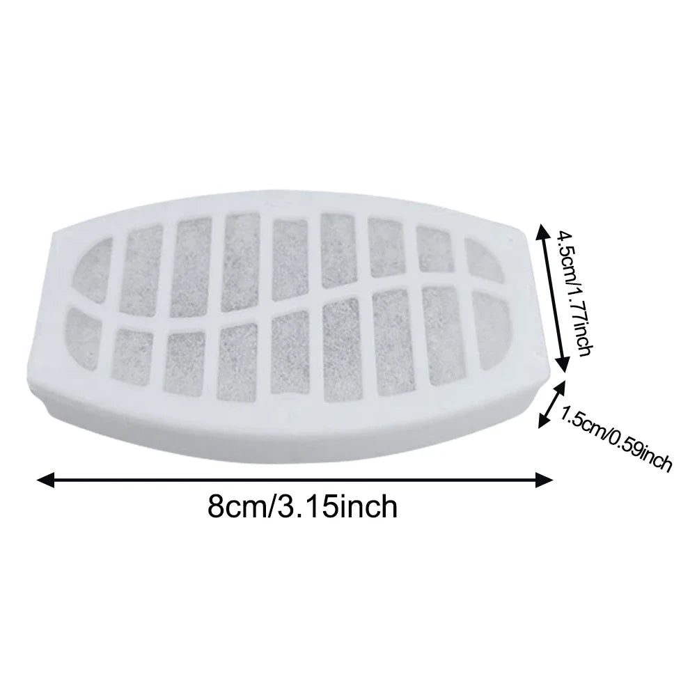 10 pezzi di ricambio per filtri a carbone attivo sostituiti per filtri per fontane potabili per gatti per distributori di fontane rotonde per cani da compagnia