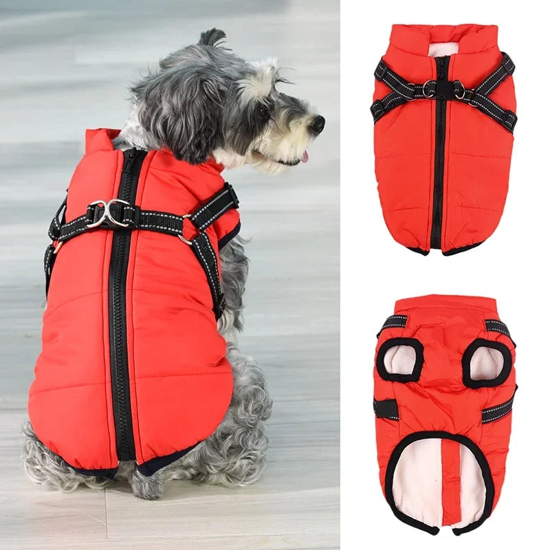Vestiti per cani da compagnia Giacca invernale super calda Cappotto in cotone più spesso impermeabile per cani di piccola taglia e media Cucciolo di Yorkshire Outfit