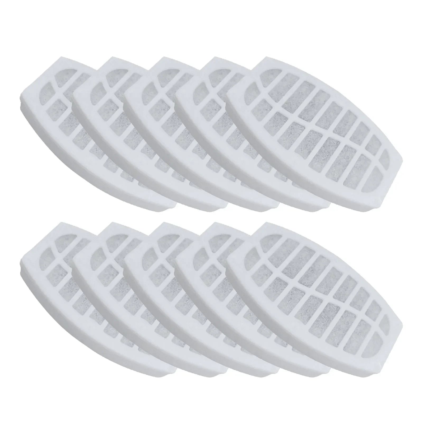 10 pezzi di ricambio per filtri a carbone attivo sostituiti per filtri per fontane potabili per gatti per distributori di fontane rotonde per cani da compagnia