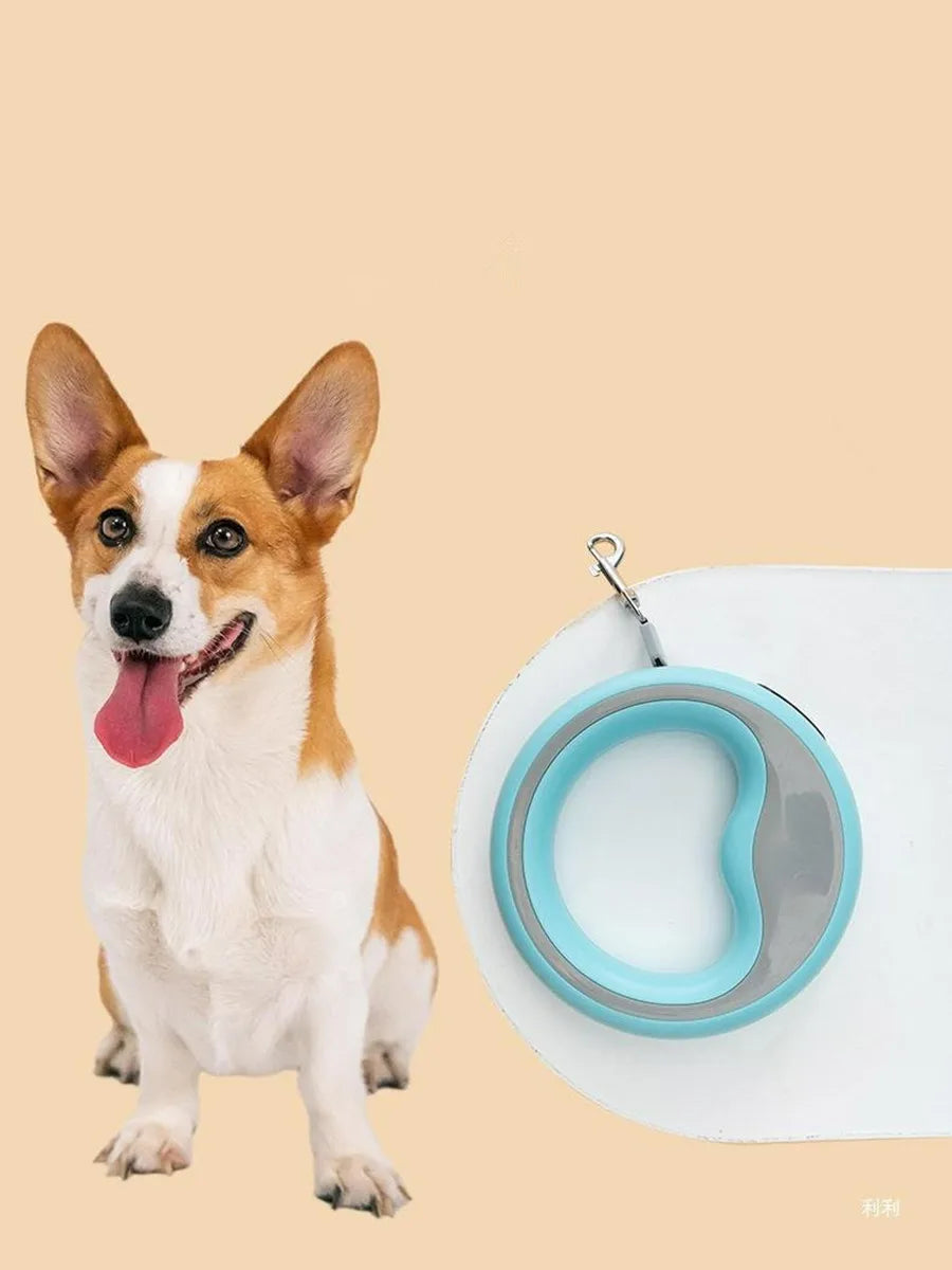 Guinzaglio per cani retrattile automatico da 2,5 m Corda di trazione circolare Mani libere per trattore per animali domestici Guinzaglio leggero a prova di esplosione