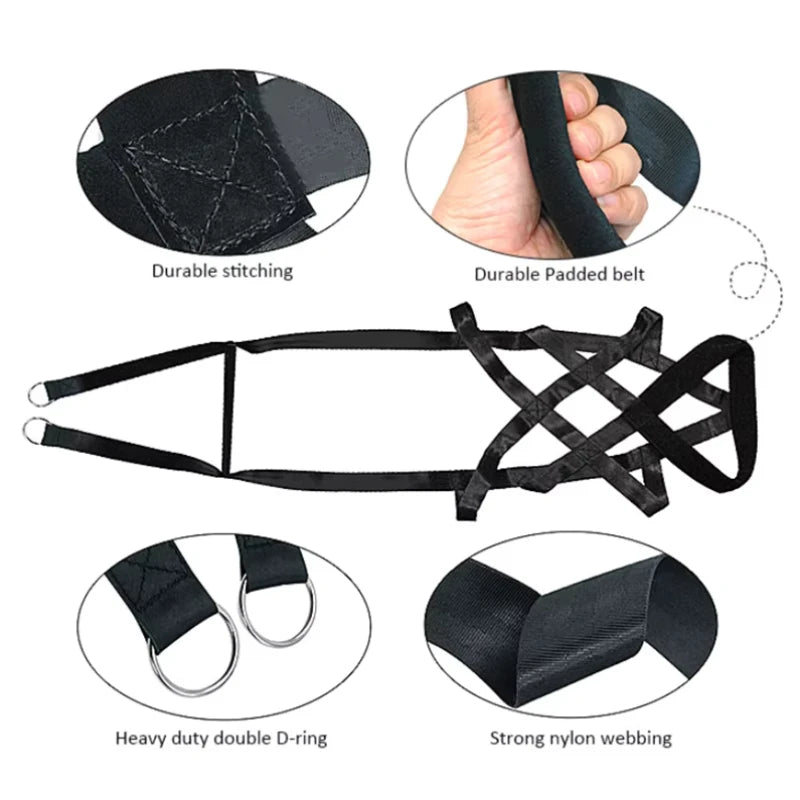 Guinzaglio da addestramento per cani da lavoro di grandi dimensioni Cintura di sicurezza per slitta per addestramento al comportamento Guinzaglio per cani durevole per gli appassionati di slitte per cani