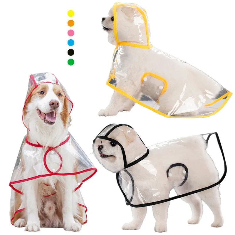 Impermeabile per cuccioli Giacca antipioggia impermeabile per animali domestici per cani di piccola taglia media Gatti Tuta Chihuahua Teddy Pug con cappuccio Poncho antipioggia Abbigliamento antipioggia