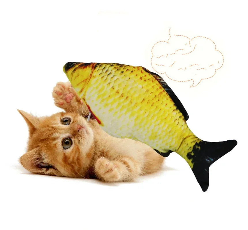 20/30/40 Creativo Giocattolo Del Gatto 3d Pesce Simulazione Morbido Peluche Anti-Mordere Erba Gatta Interazione Da Masticare Gatto Finto Pesce Giocattolo Accessori Per Animali Domestici