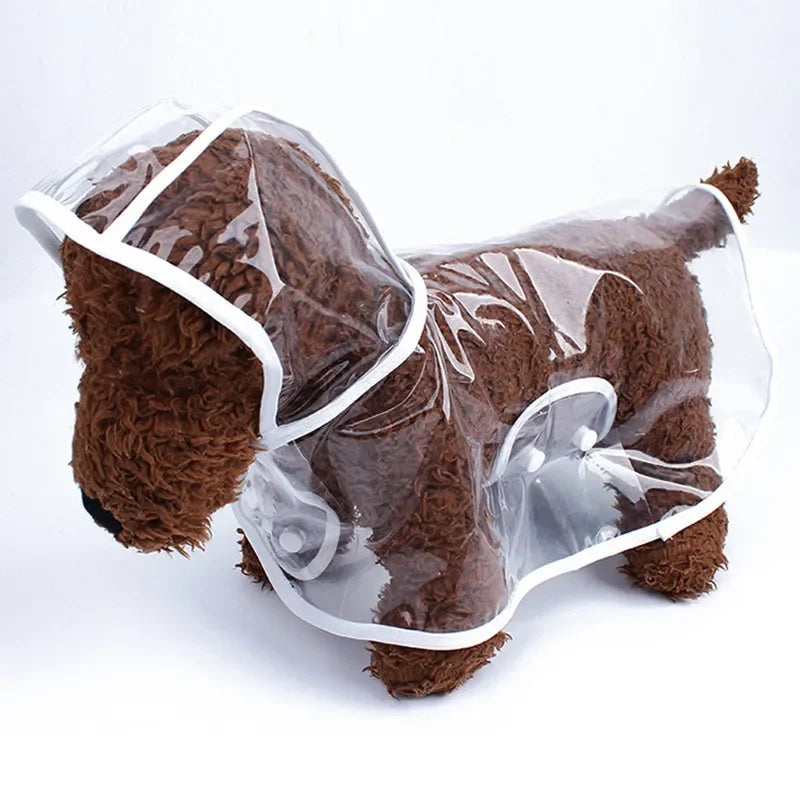 Impermeabile per cuccioli Giacca antipioggia impermeabile per animali domestici per cani di piccola taglia media Gatti Tuta Chihuahua Teddy Pug con cappuccio Poncho antipioggia Abbigliamento antipioggia