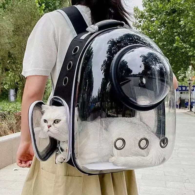 SpaceCapsule Zaino trasparente per animali domestici, leggero, portatile, traspirante, pieghevole, per gatti, cani, viaggi all'aria aperta, avventure