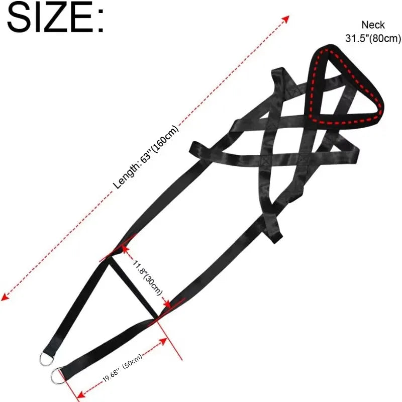 Guinzaglio da addestramento per cani da lavoro di grandi dimensioni Cintura di sicurezza per slitta per addestramento al comportamento Guinzaglio per cani durevole per gli appassionati di slitte per cani